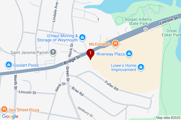 Map showing facility locations