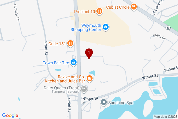 Map showing facility locations